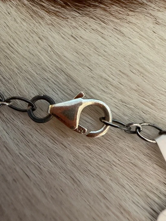 ❤️ Number 8 Turquoise Navajo Style Hand Stamped Unisex Matte Sterling Pendant - Picture 6 of 12